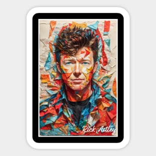 Rick Astley // Paper Art Sticker